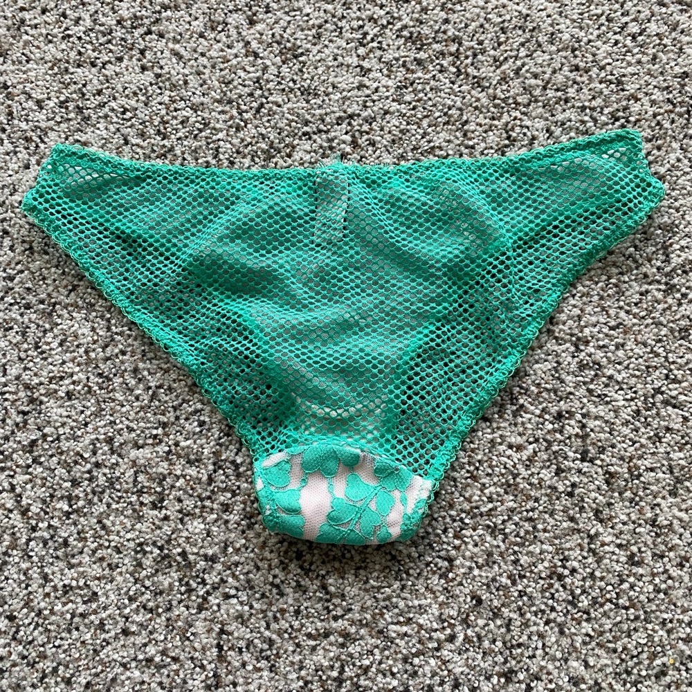 Green Lace Embroidered Bra & Bikini Set - Women Intimates - Picture 3 of 7